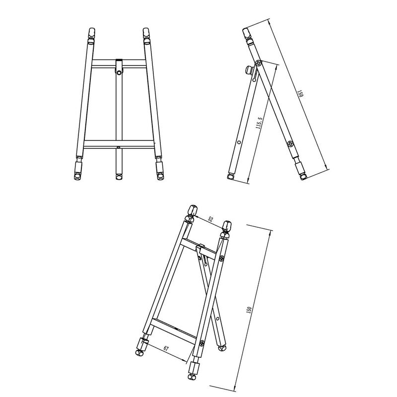 malleable TOPNIKE Table Top Easel, Art Display Easels, Brass Plate Stands for Display, 6 Inch, 150MM - Image 4